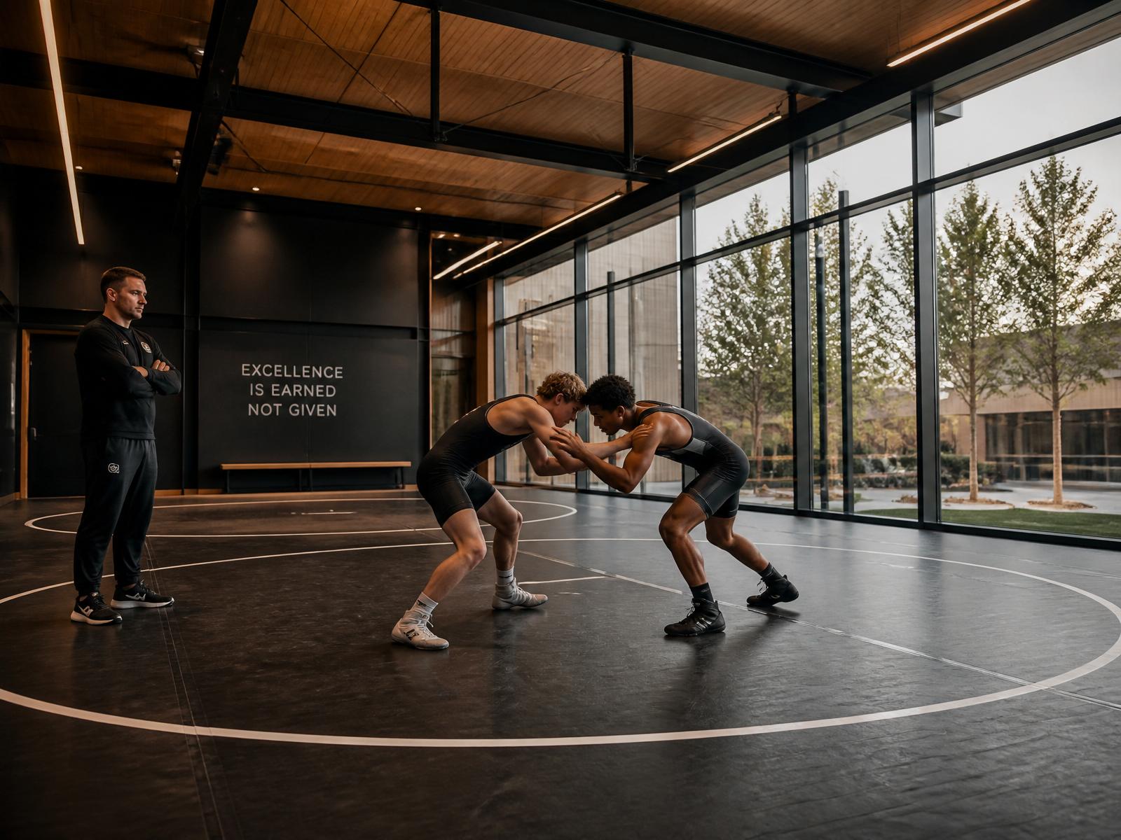 Wrestling training at Sentinel Academy